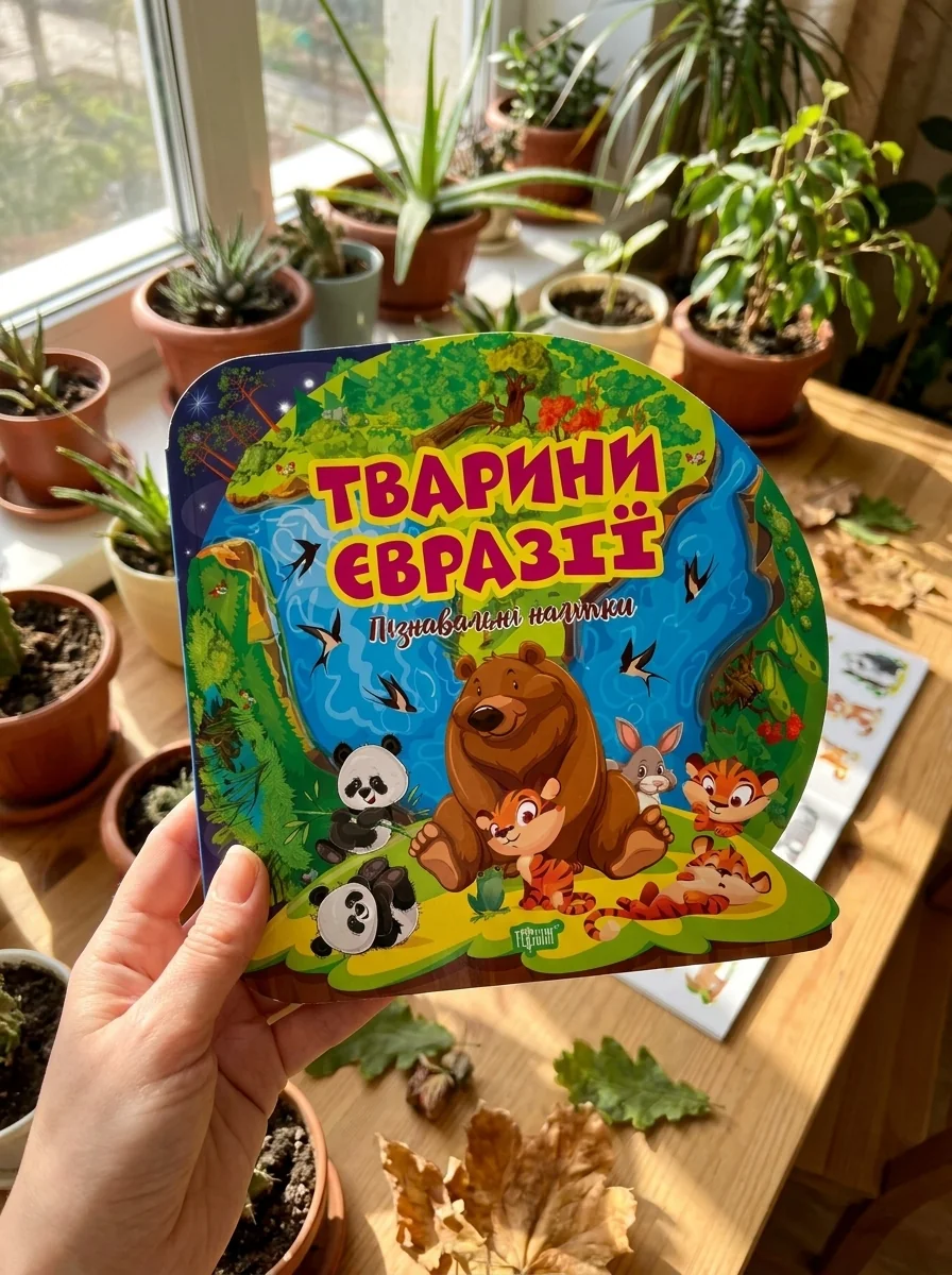 Пізнавальні наліпки. Тварини Євразії — Дитяча література