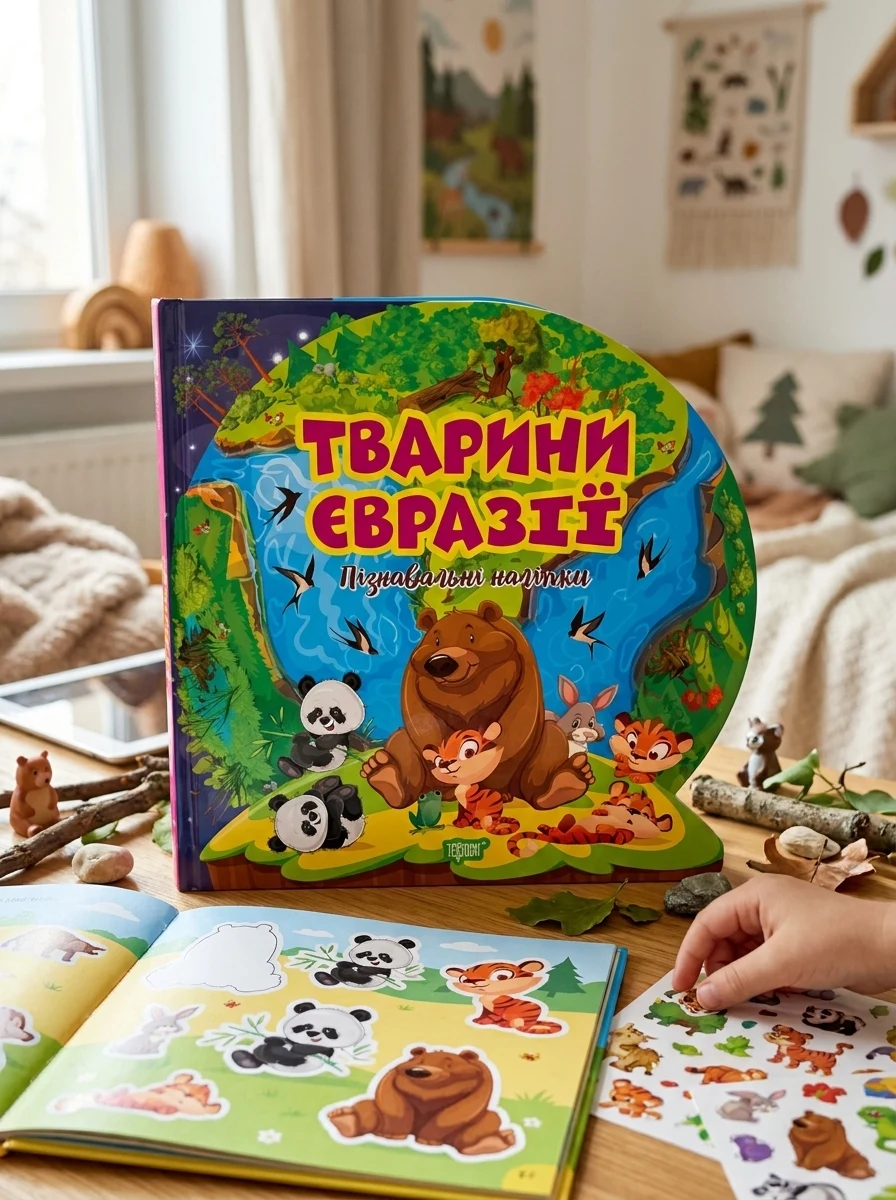 Пізнавальні наліпки. Тварини Євразії — Дитяча література