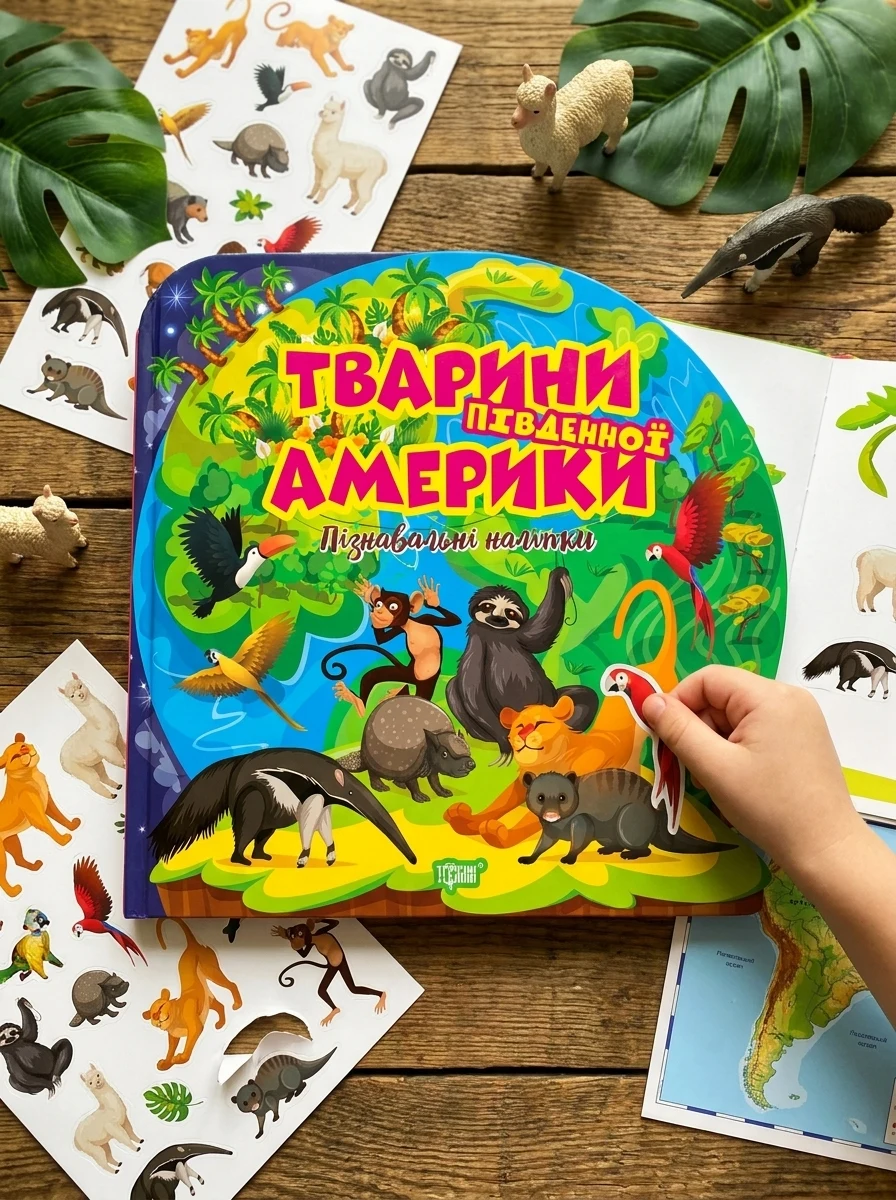 Пізнавальні наліпки. Тварини Південної Америки — Дитяча література