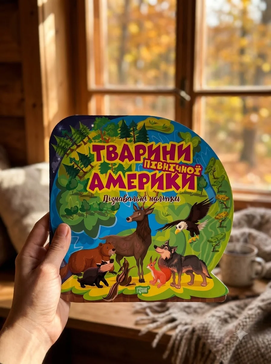 Пізнавальні наліпки. Тварини Північної Америки — Дитяча література