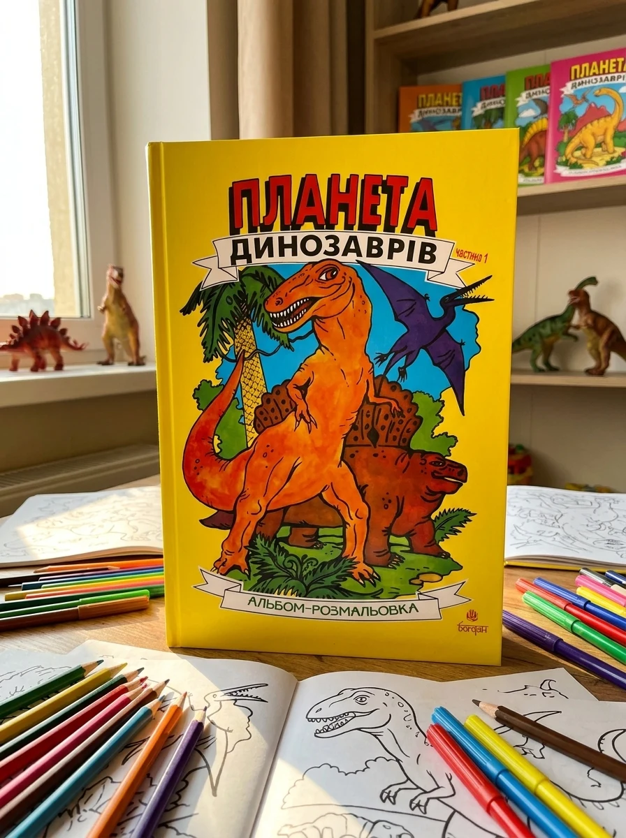 Планета динозаврів. Альбом-розмальовка. Частина 1, — Дитяча література