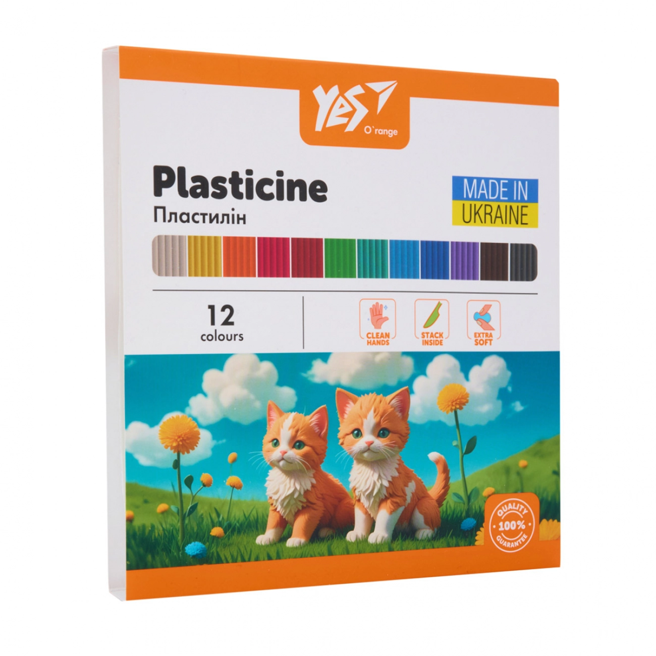 Пластилін Yes 12 кольорів 240г Orange Line