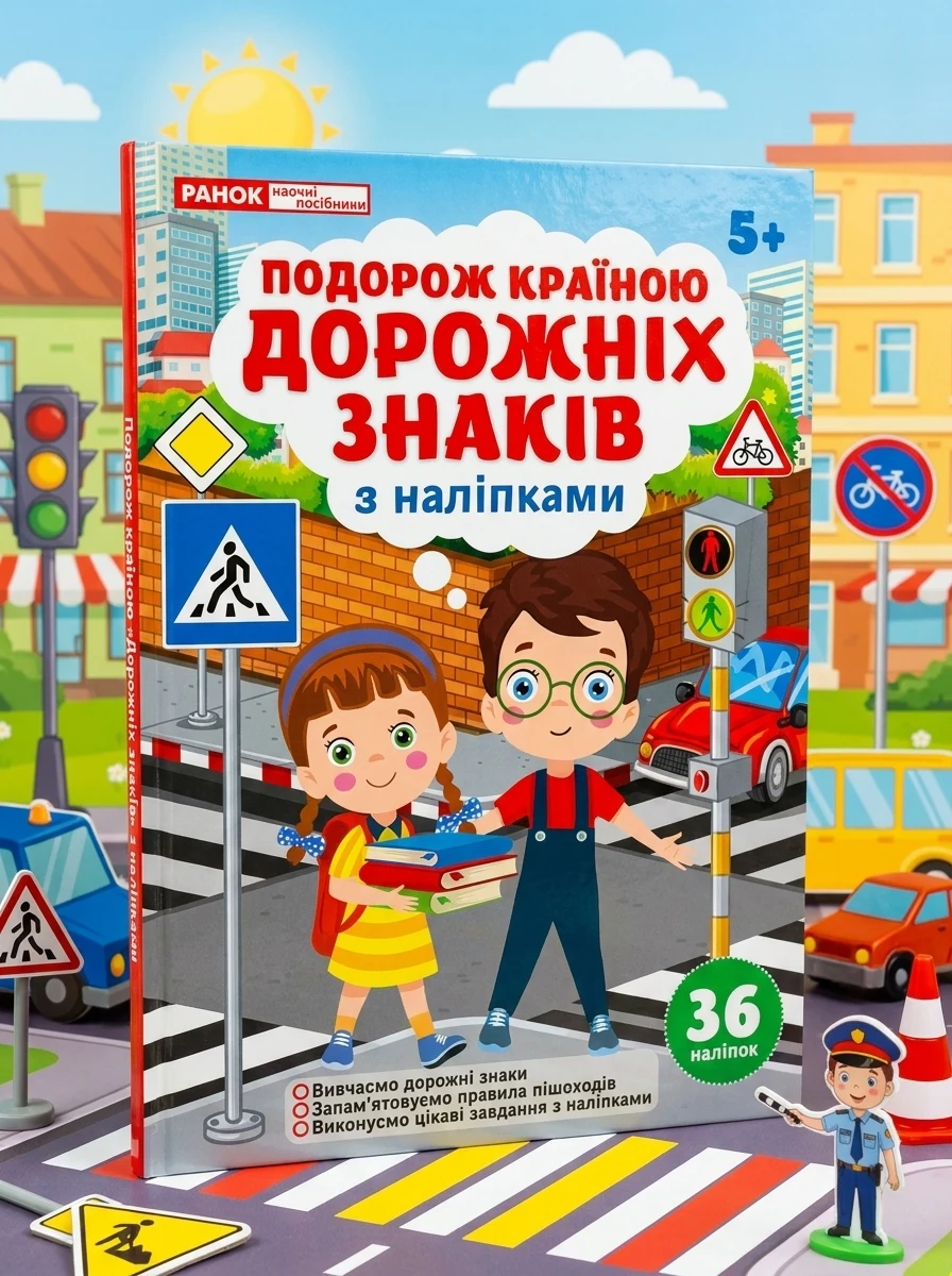 Подорож країною Дорожніх знаків з наліпками 5+ — Дитяча література