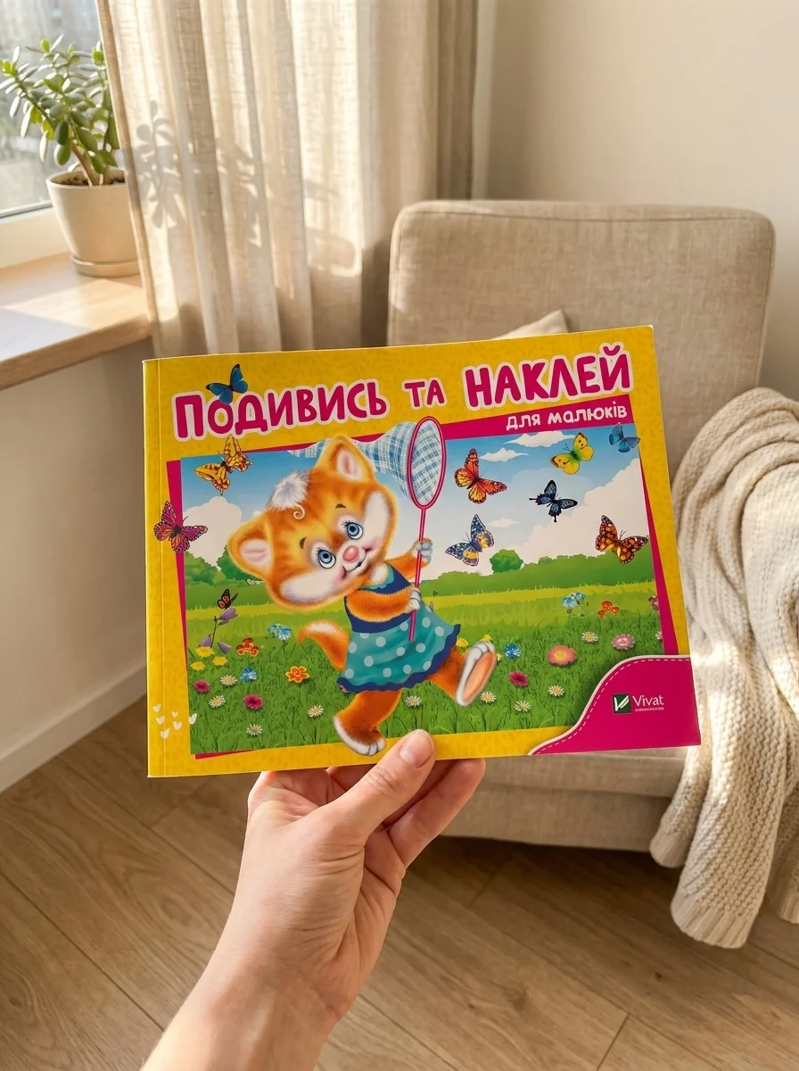 Подивись і наклей для малюків. Кошеня | купити книгу онлайн