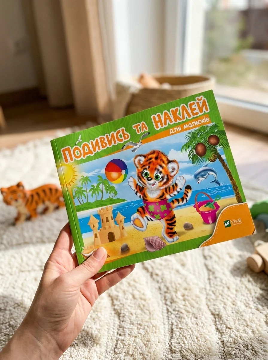 Подивись і наклей для малюків. Тигреня | купити книгу онлайн