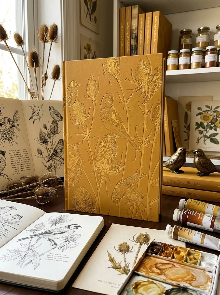 Polly Rose Morris: Gathering of Goldfinches Artisan Art Notebook — Дім, сім'я, релігія