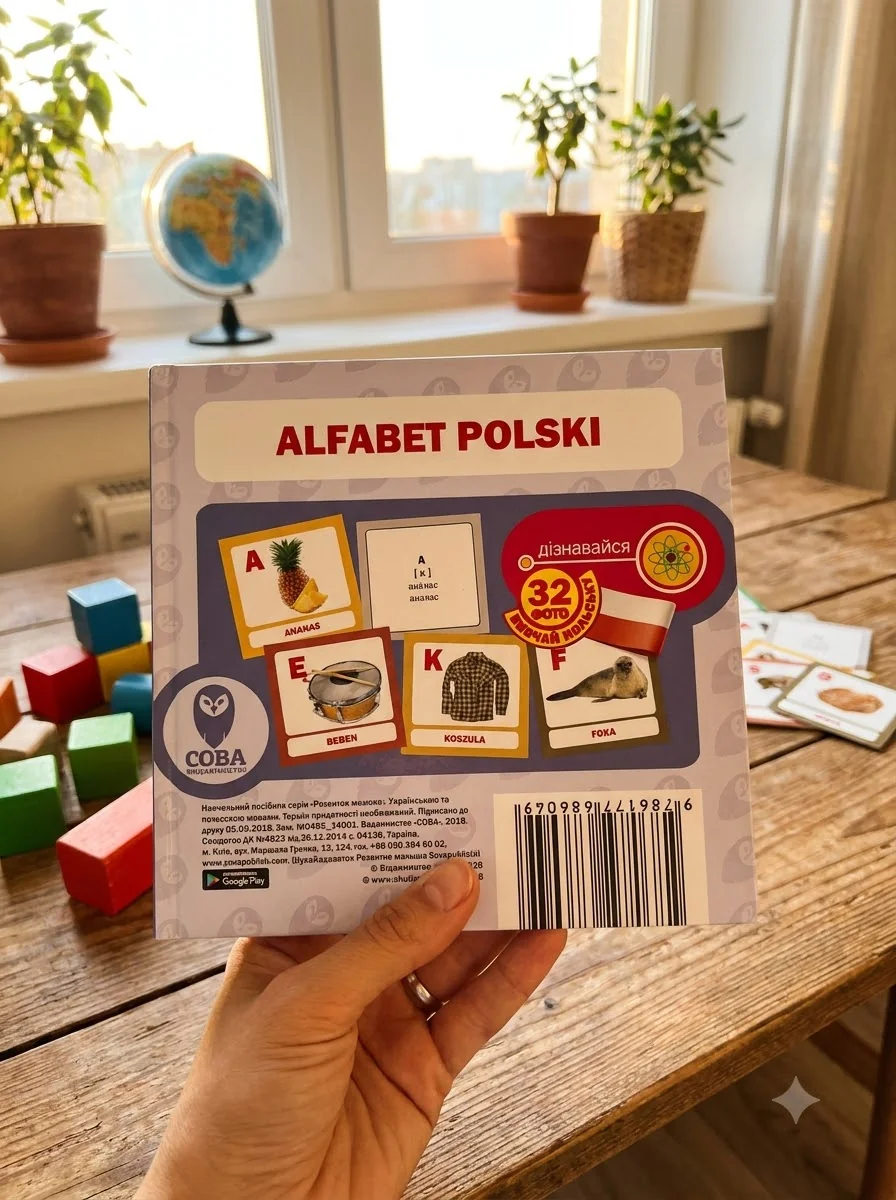 Польська абетка. 32 картки — Розвивальні книги