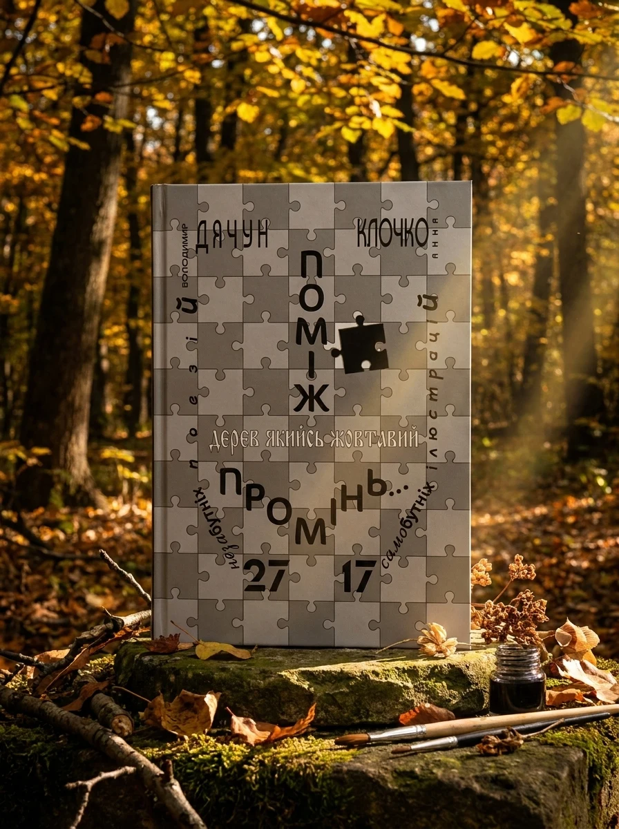 Поміж дерев якийсь жовтавий промінь... Володимир Дячун. 27 незабутніх поезій. Анна Клочко. 17 самобутніх ілюстрацій