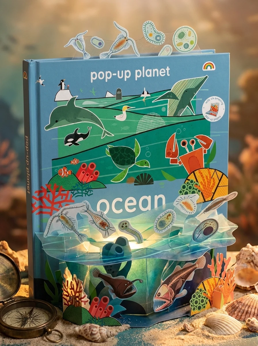 Pop-up planet. Ocean
