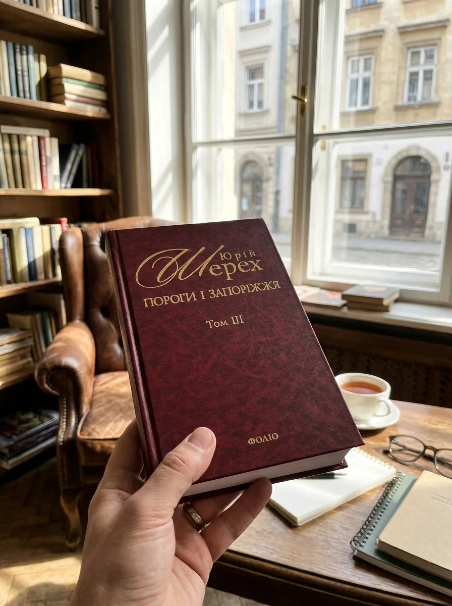 Пороги i Запорiжжя. Том 3 — Юрій Шерех, обкладинка