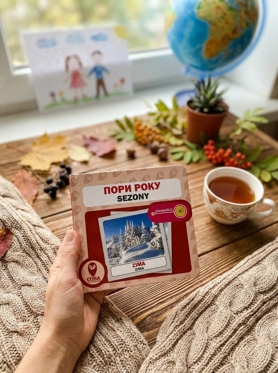 Пори року. 17 карток польською — Розвивальні книги