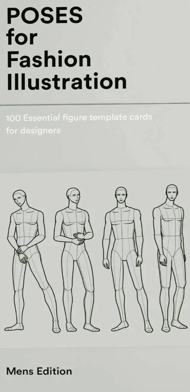 Poses for Fashion Illustration. Mens. Card Box,