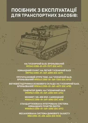 Посібник з експлуатації для транспортних засобів,