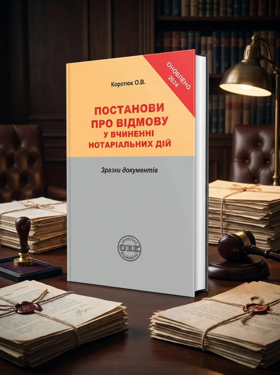 Постанови про відмову у вчиненні нотаріальних дій. Зразки документів — Книги