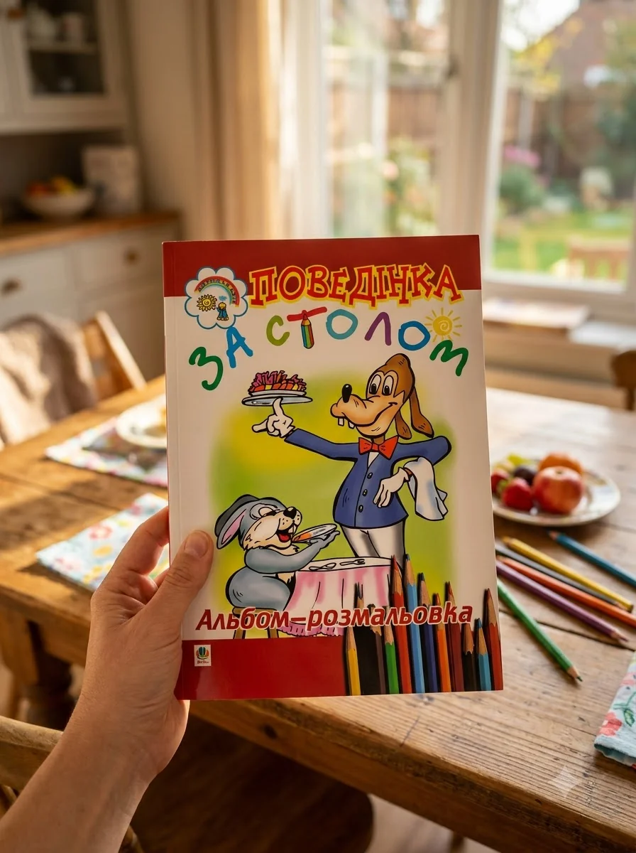 Поведінка за столом. Альбом-розмальовка — Дитяча література