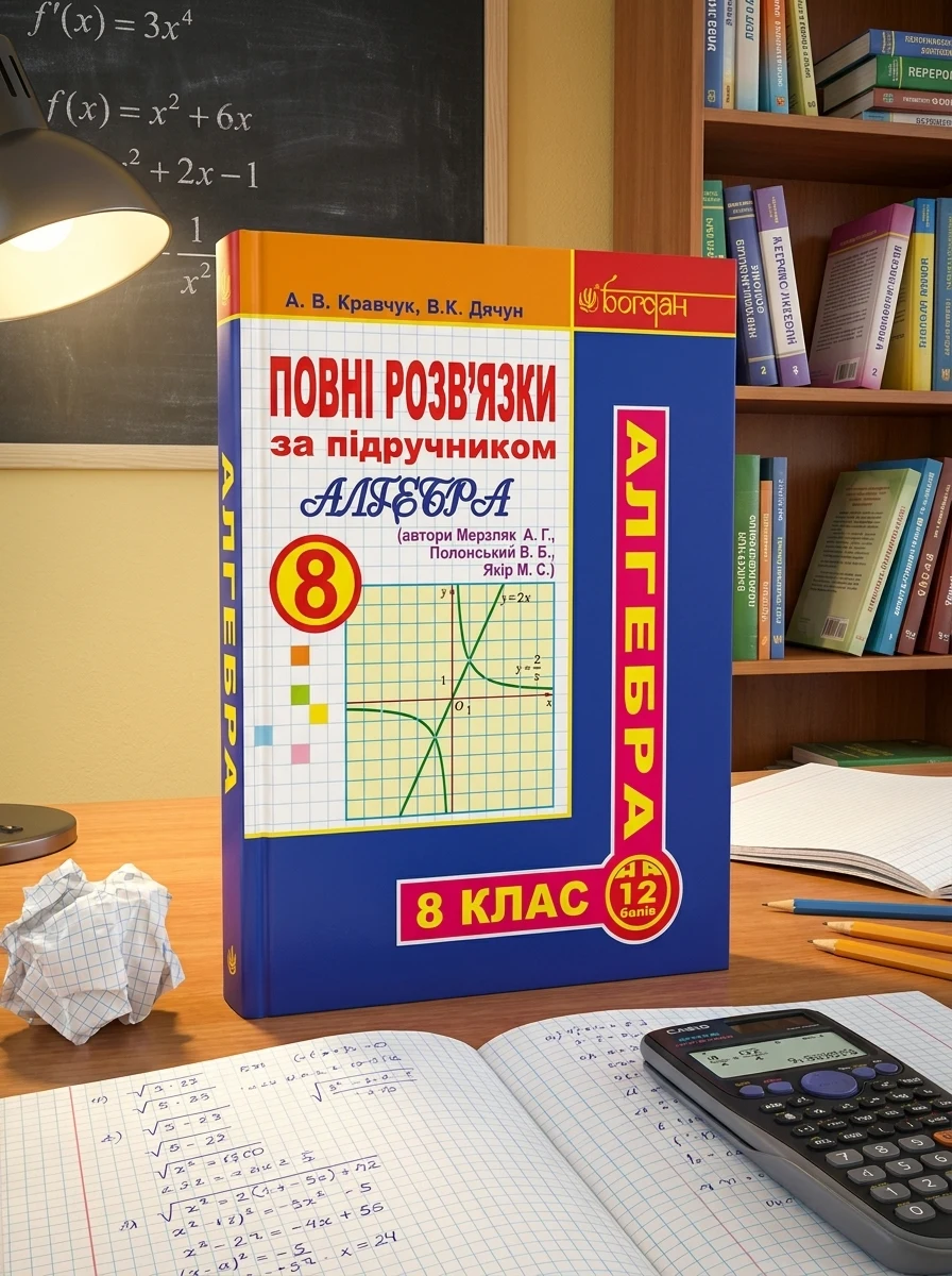 Повні розв’язки за підручником Алгебра. 8 клас (автори Мерзляк А.Г. та ін.)