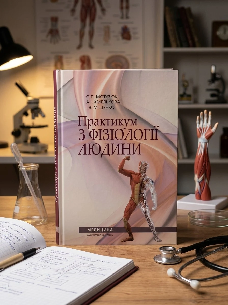Практикум з фізіології людини: навчальний посібник (ВНЗ І—III р. а.) — О.П Мотузюк, обкладинка
