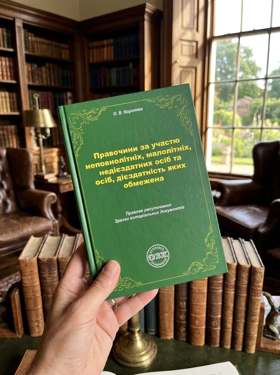 Правочини за участю неповнолітніх, малолітніх, недієздатних осіб та осіб, дієздатність яких обмежена. Правове регулювання, зразки нотаріальних документів — фото 2