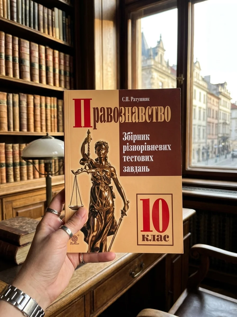 Правознавство. Збірник різнорівневих тестових завдань. 10 клас — Святослав Ратушняк, обкладинка