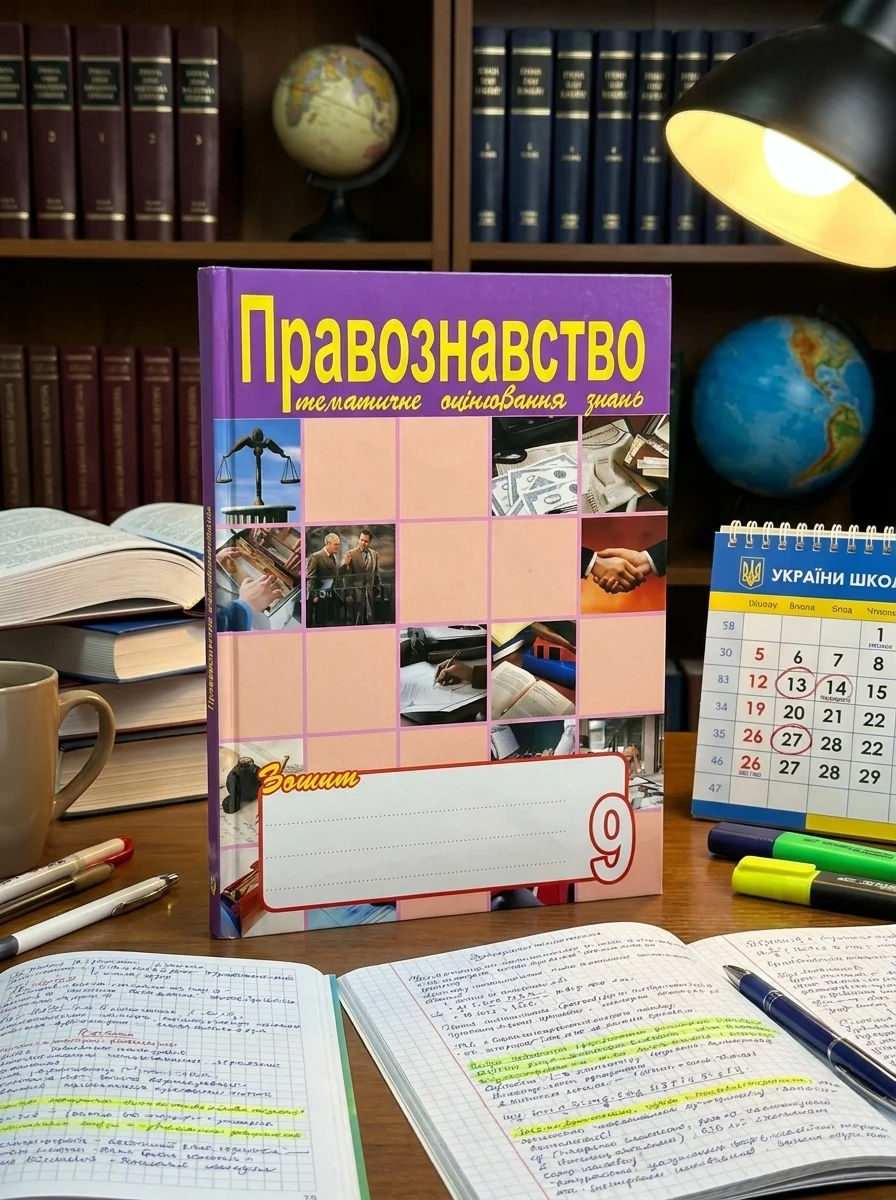 Правознавство. Зошит для тематичного оцінювання знань учнів. 9 клас