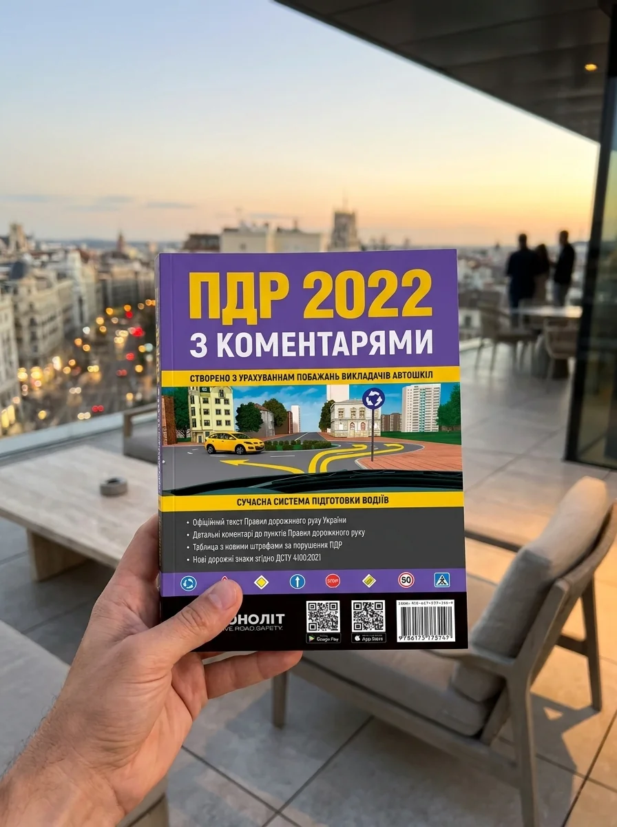 Правила Дорожнього Руху України 2022 з коментарями та ілюстраціями, обкладинка