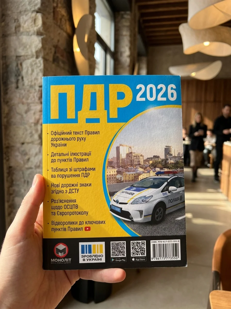 Правила дорожнього руху України 2026, обкладинка