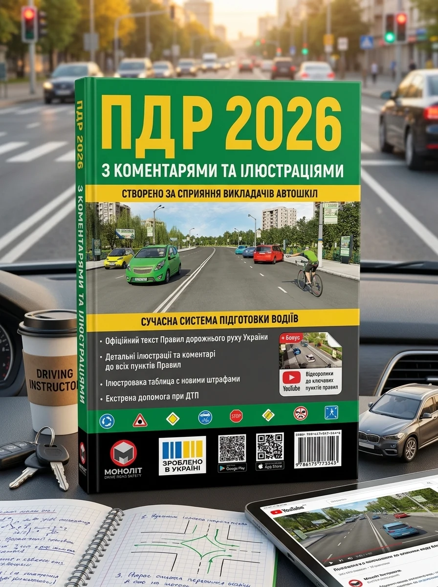 Правила дорожнього руху України 2026 з коментарями та ілюстраціями,