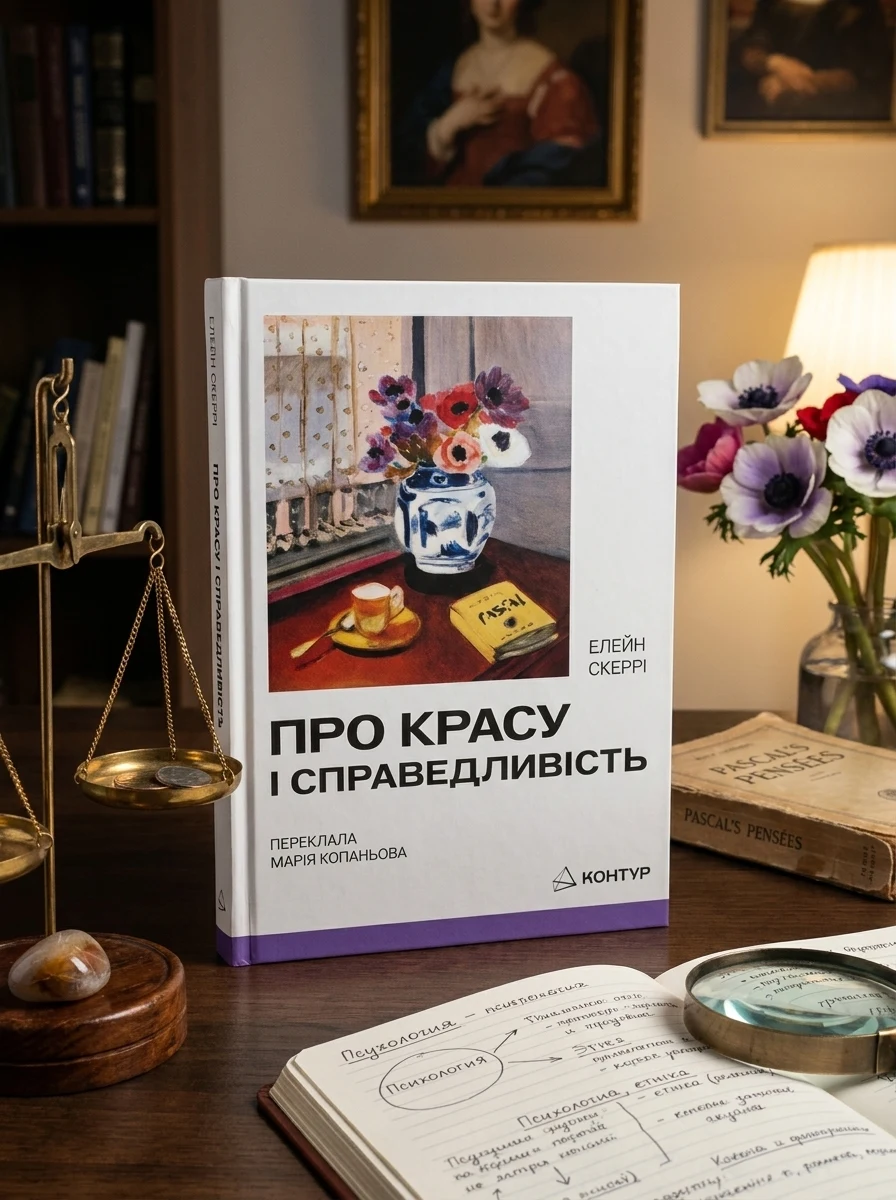 Про красу і справедливість — Елейн Скеррі, обкладинка
