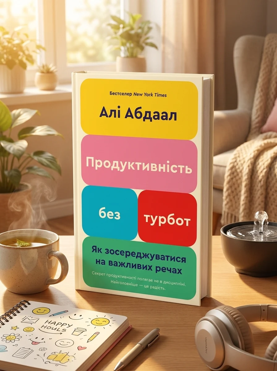 Продуктивність без турбот. Як зосереджуватися на важливих речах — Алі Абдаал, обкладинка