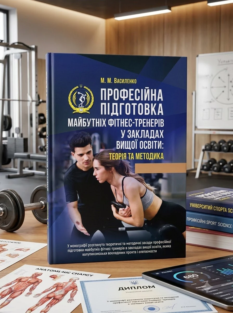 Професійна підготовка майбутніх фітнес-тренерів у закладах вищої освіти: теорія та методика: — М. М. Василенко, обкладинка