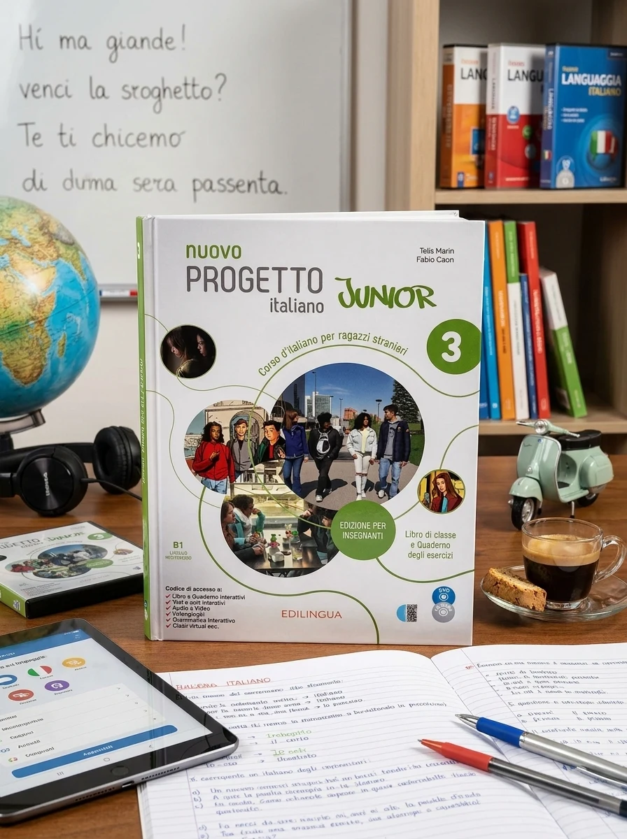 Progetto Italiano Junior Nuovo 3 Libro & Quaderno dell’insegnante + CD audio + DVD — Вивчення мов