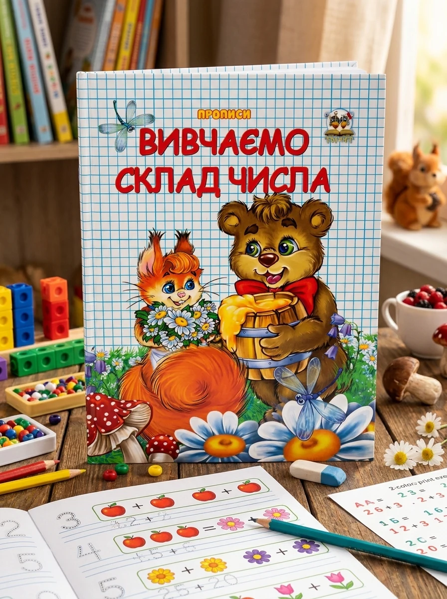 Прописи. Двоколірні. Вивчаємо склад числа — Дитяча література