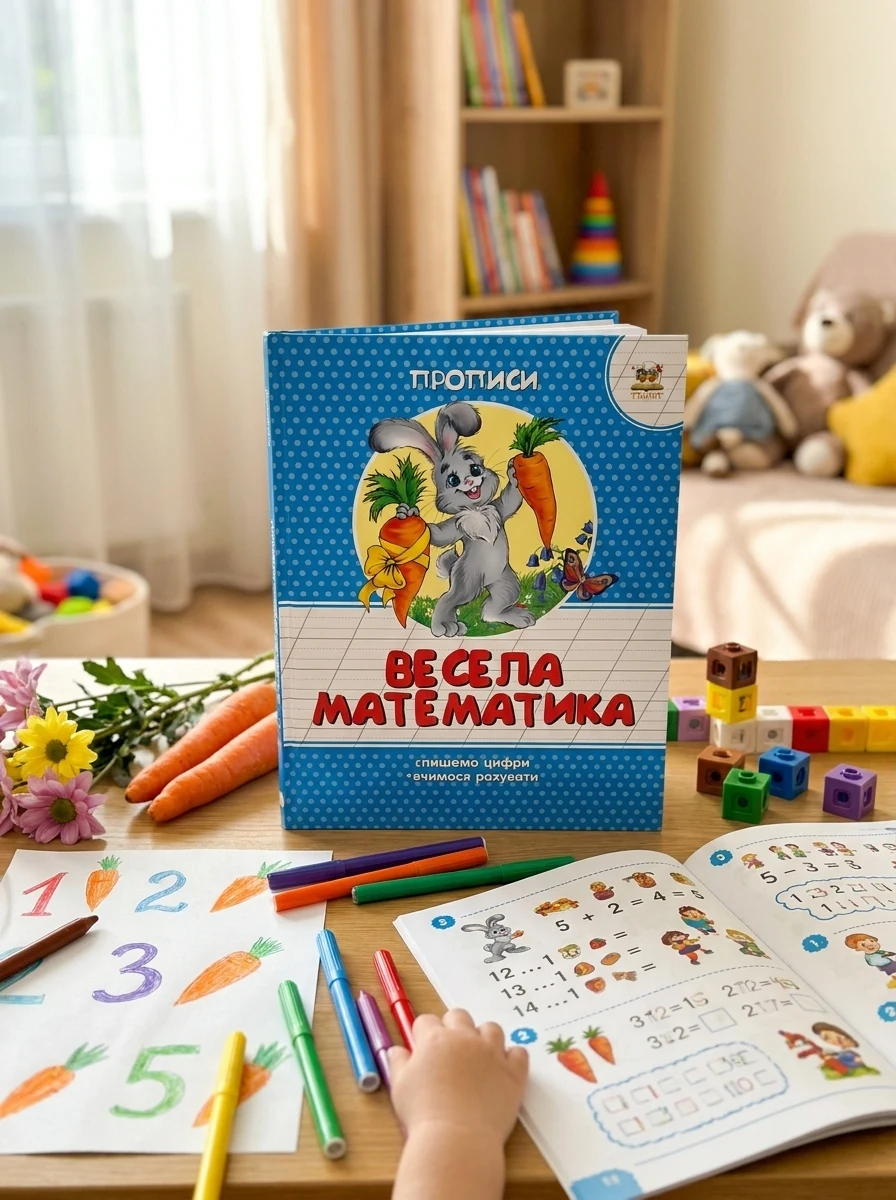 Прописи. Кольорові. Весела математика — Дитяча література