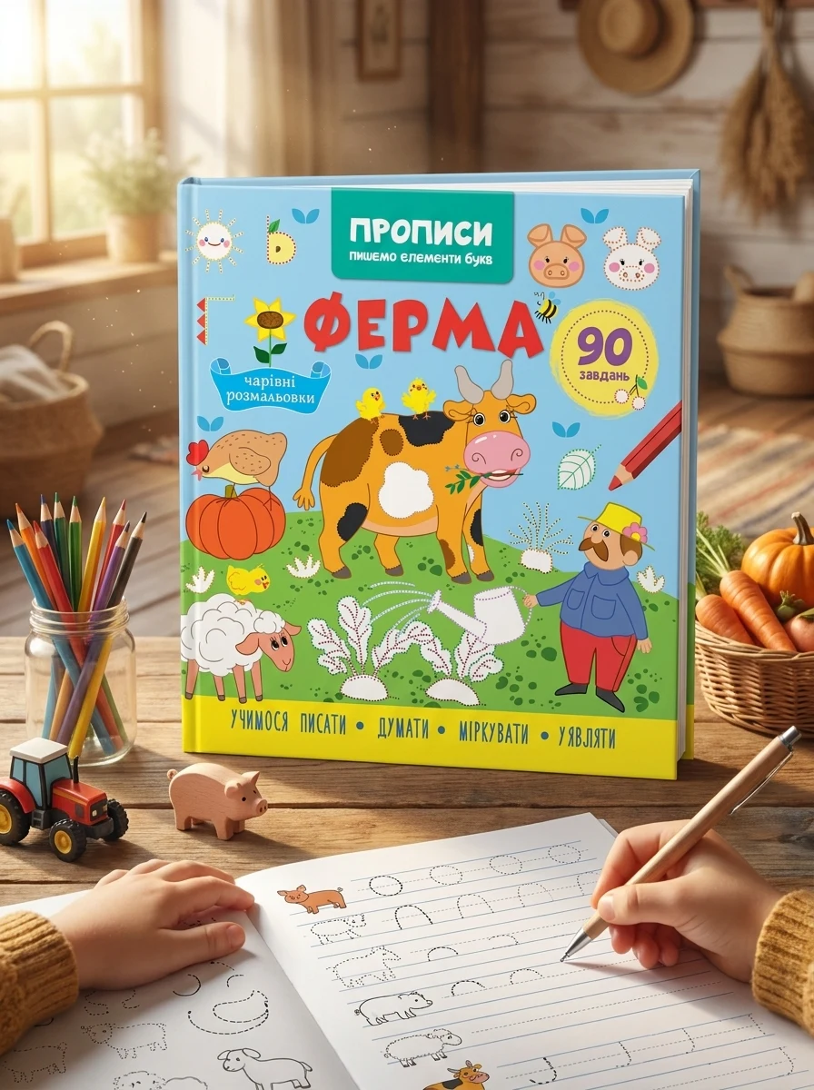 Прописи. Пишемо елементи букв. Ферма, — Вивчення мов