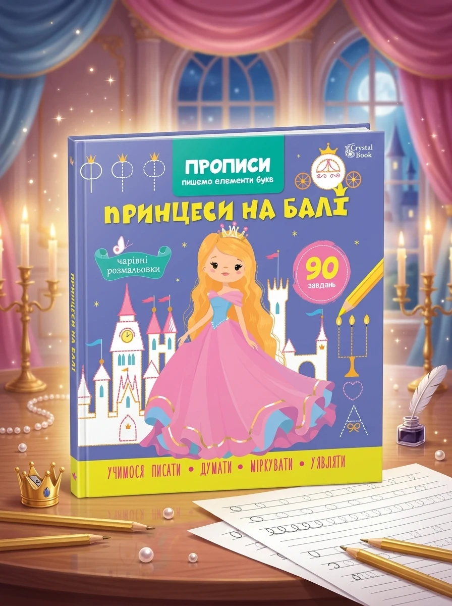 Прописи. Пишемо елементи букв. Принцеси на балі, — Дитяча література