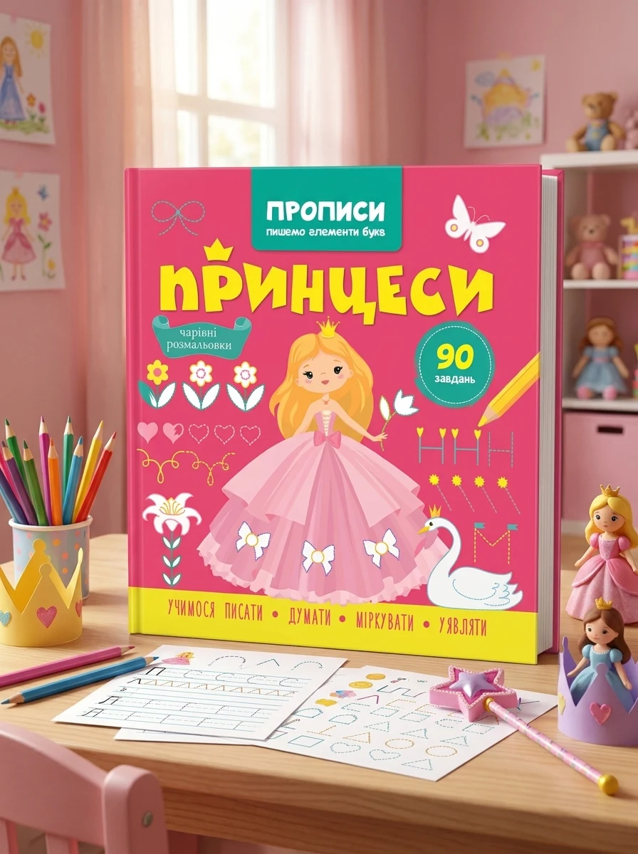 Прописи. Пишемо елементи букв. Принцеси, — Дитяча література