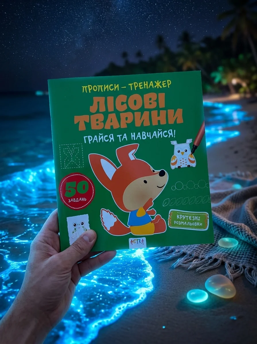 Прописи-тренажер. Лiсовi тварини — Розвивальні книги