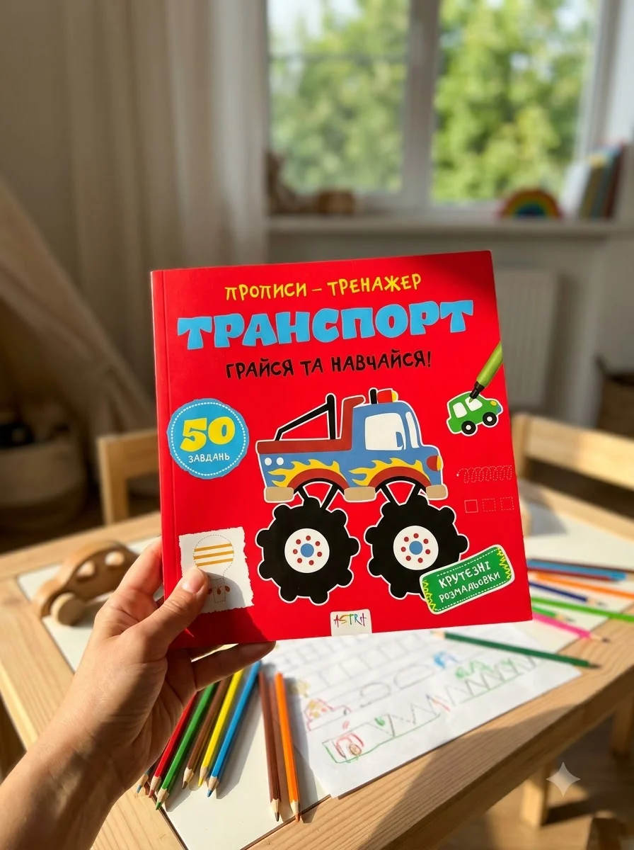 Прописи-тренажер. Транспорт — Розвивальні книги
