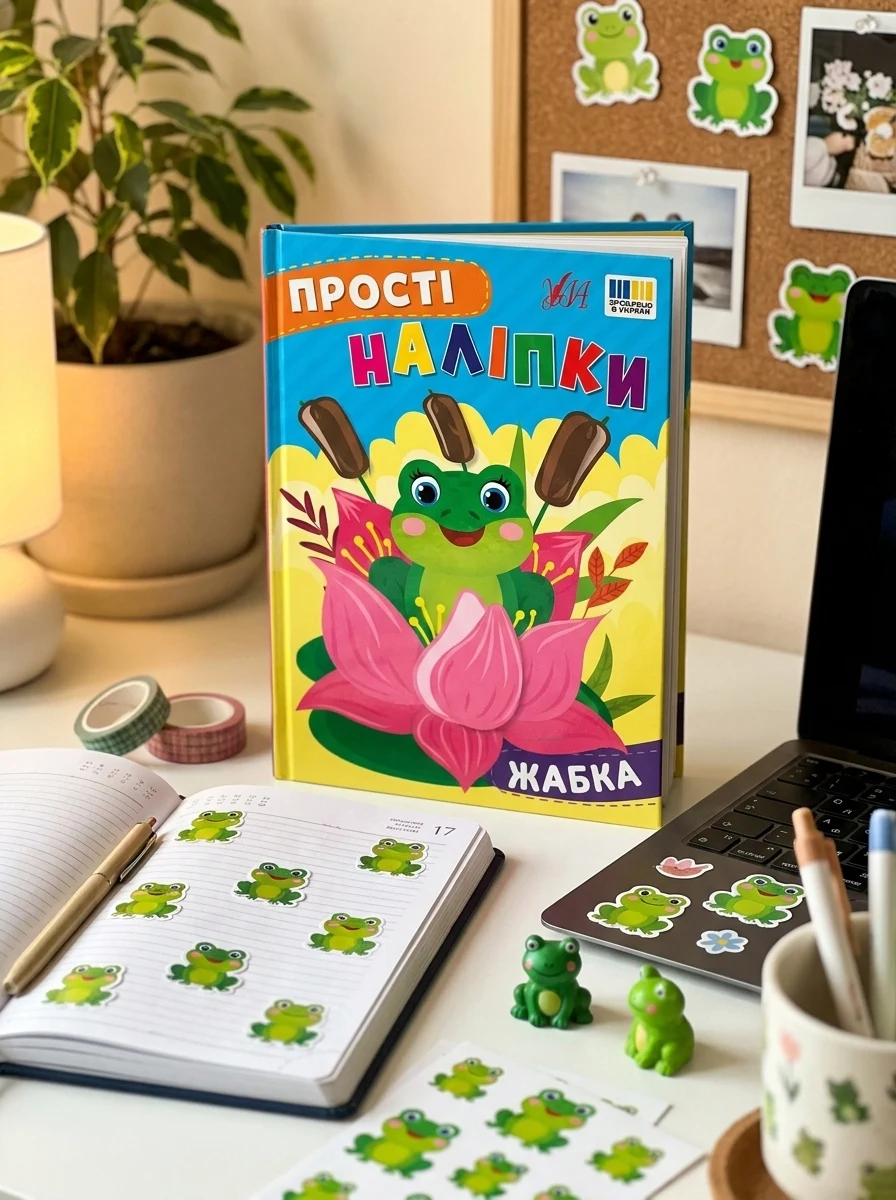 Прості наліпки. Жабка