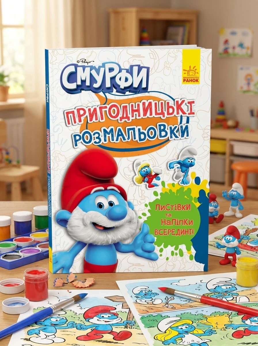 Пригодницькі розмальовки. Смурфи. Чарівні фарби — Художня література