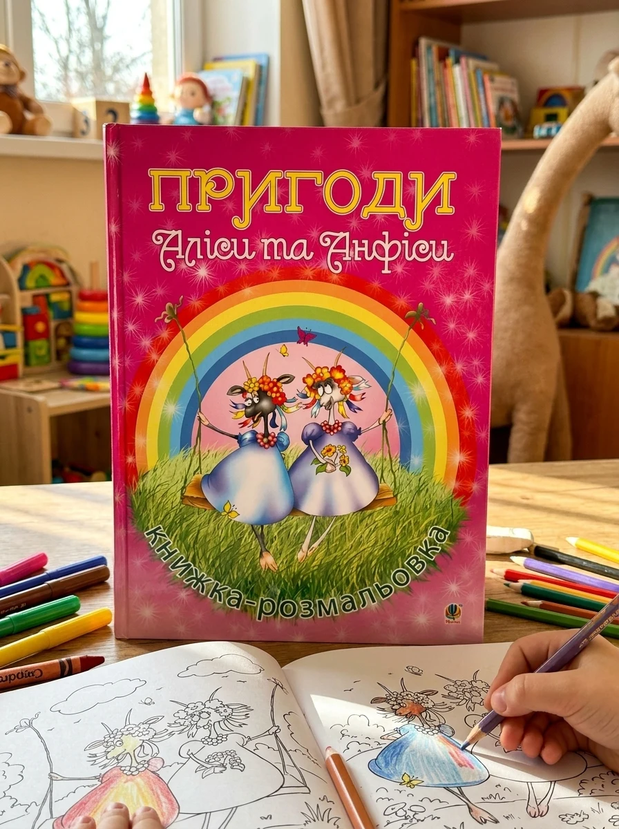 Пригоди Аліси та Анфіси. Книжка-розмальовка — Дитяча література