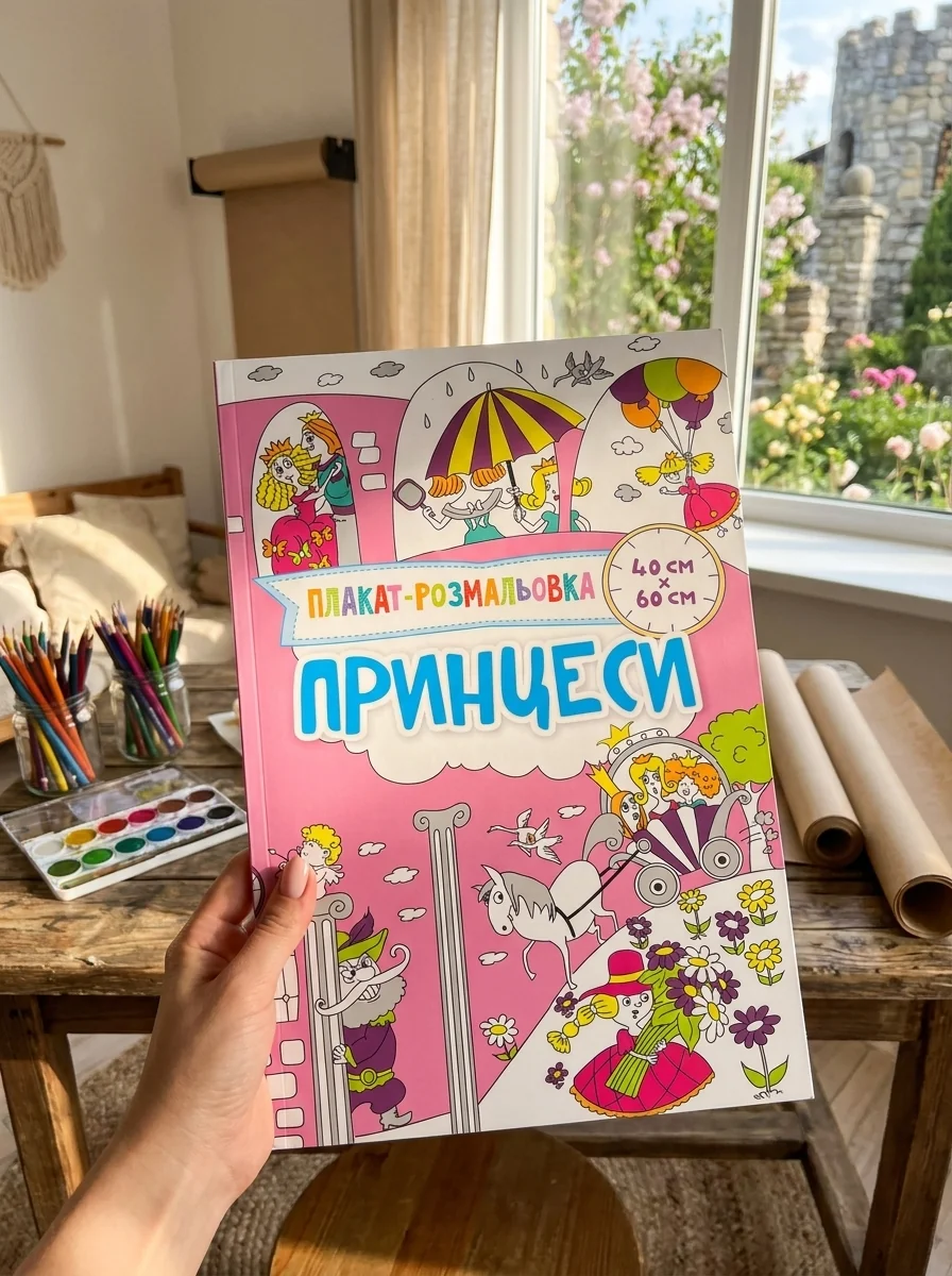 Принцеси. Плакат-розмальовка — фото 2