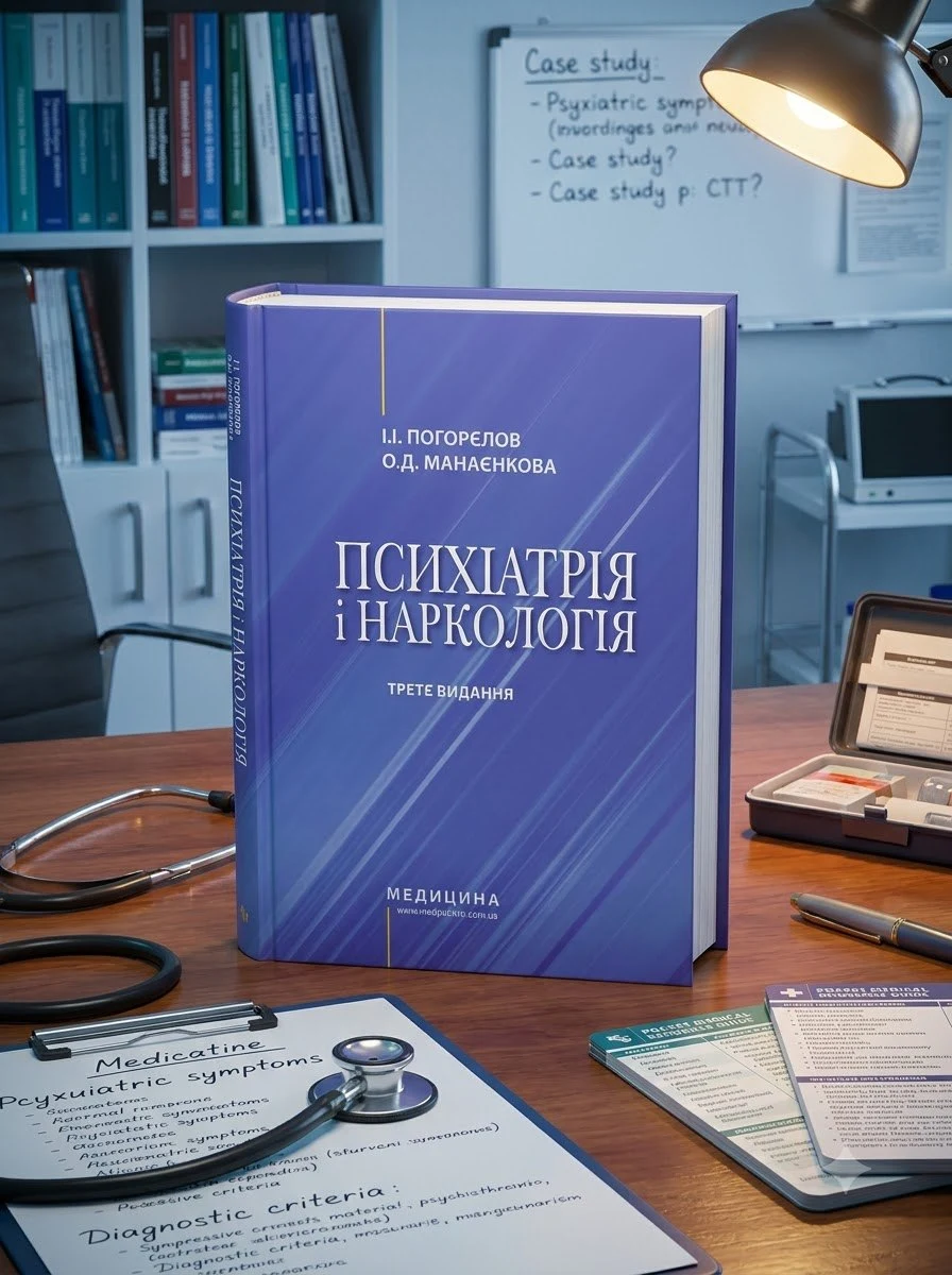 Психіатрія і наркологія: підручник — І.І Погорєлов, обкладинка