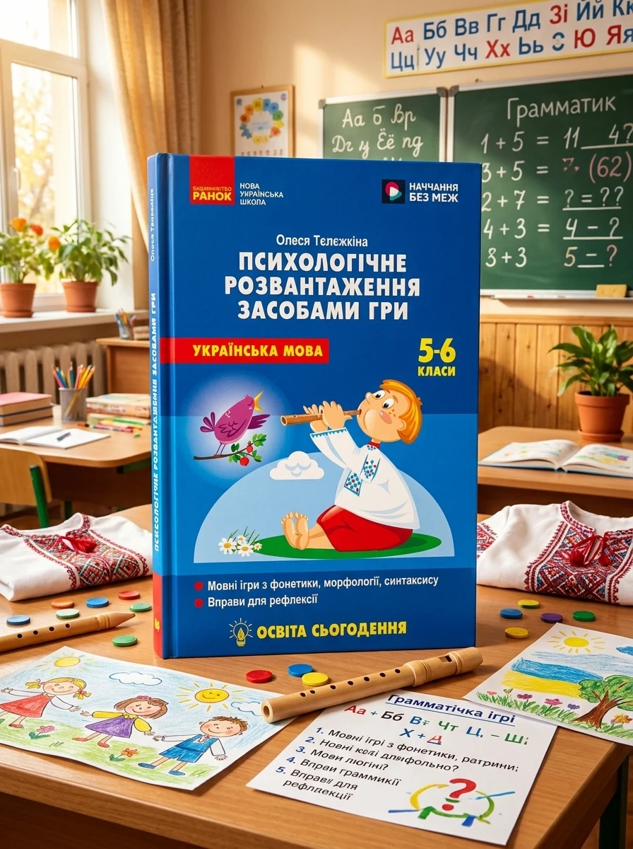 Психологічне розвантаження засобами гри на уроках української мови. 5-6 клас — Вивчення мов