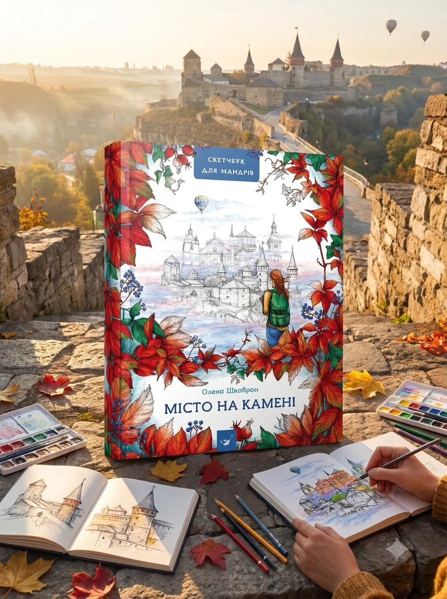 Путівник-скетчбук Місто на камені — Дитячі книги