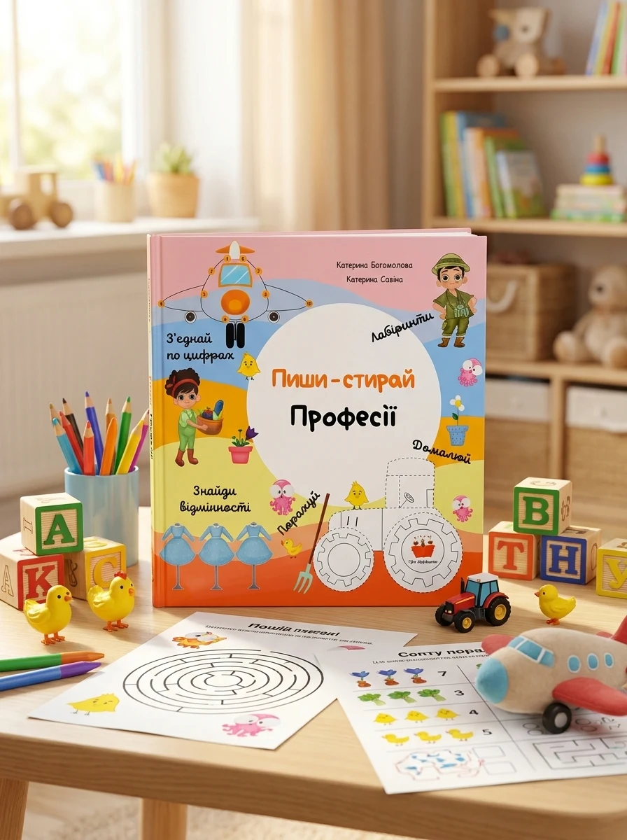 Пиши-стирай. Професії — Дитячі книги