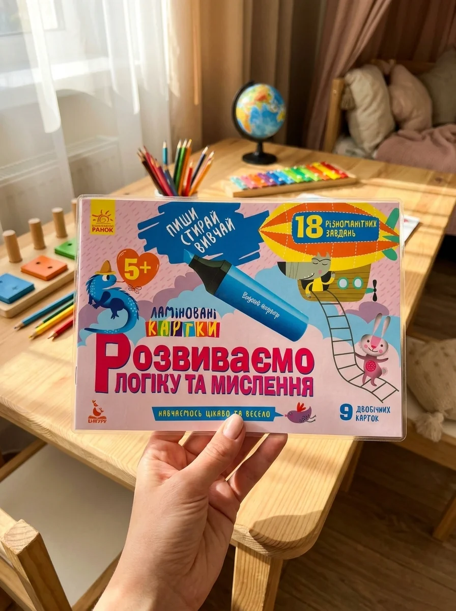Пиши. Стирай. Вивчай. Розвиваємо логіку та мислення. 5+ — Дитяча література