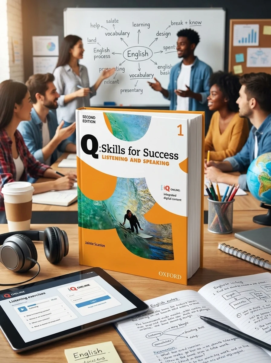 Q Skills for Success 2nd Edition. Listening and Speaking 1 Student's Book + iQ Online — Джеймі Скенлон, обкладинка