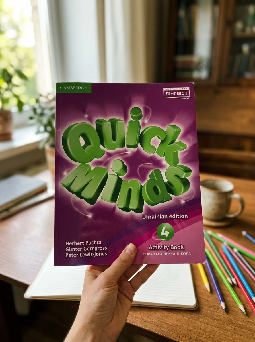 Quick Minds. Ukrainian edition. Activity Book 4 — Герберт Пухта, обкладинка