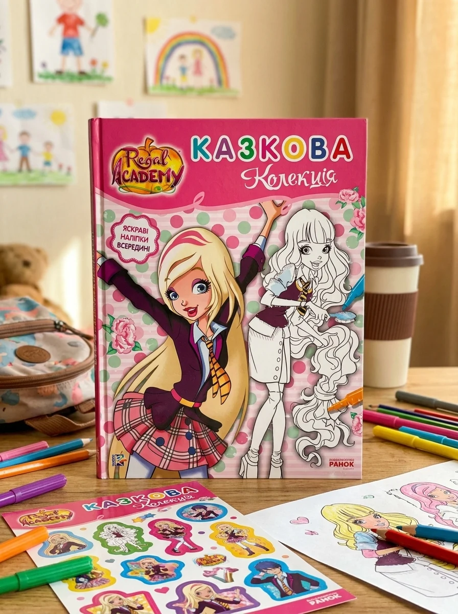 Rainbow. Королівська Академія. Розмальовка з наліпками. Казкова колекція — Дитяча література